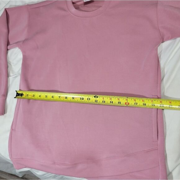 Sage bottom crossover hem pullover tunic/sweatshirt - Picture 9 of 12